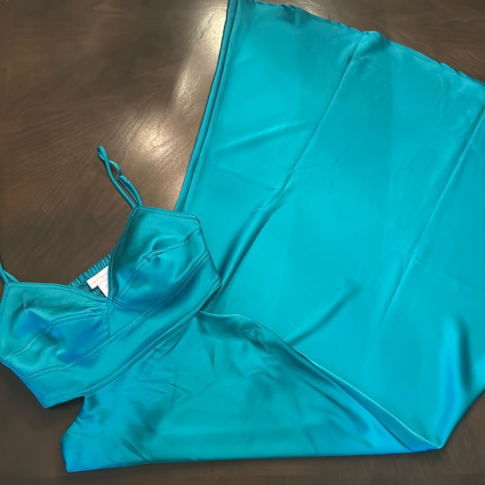 House of Harlow Teal Backless Dress